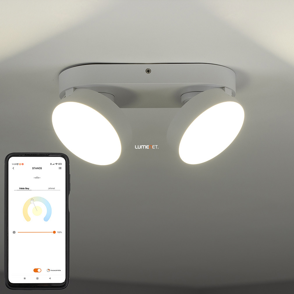 Connect Smart LED spot lámpa 16 W, hideg-melegfehér, fehér színű (Stanos)