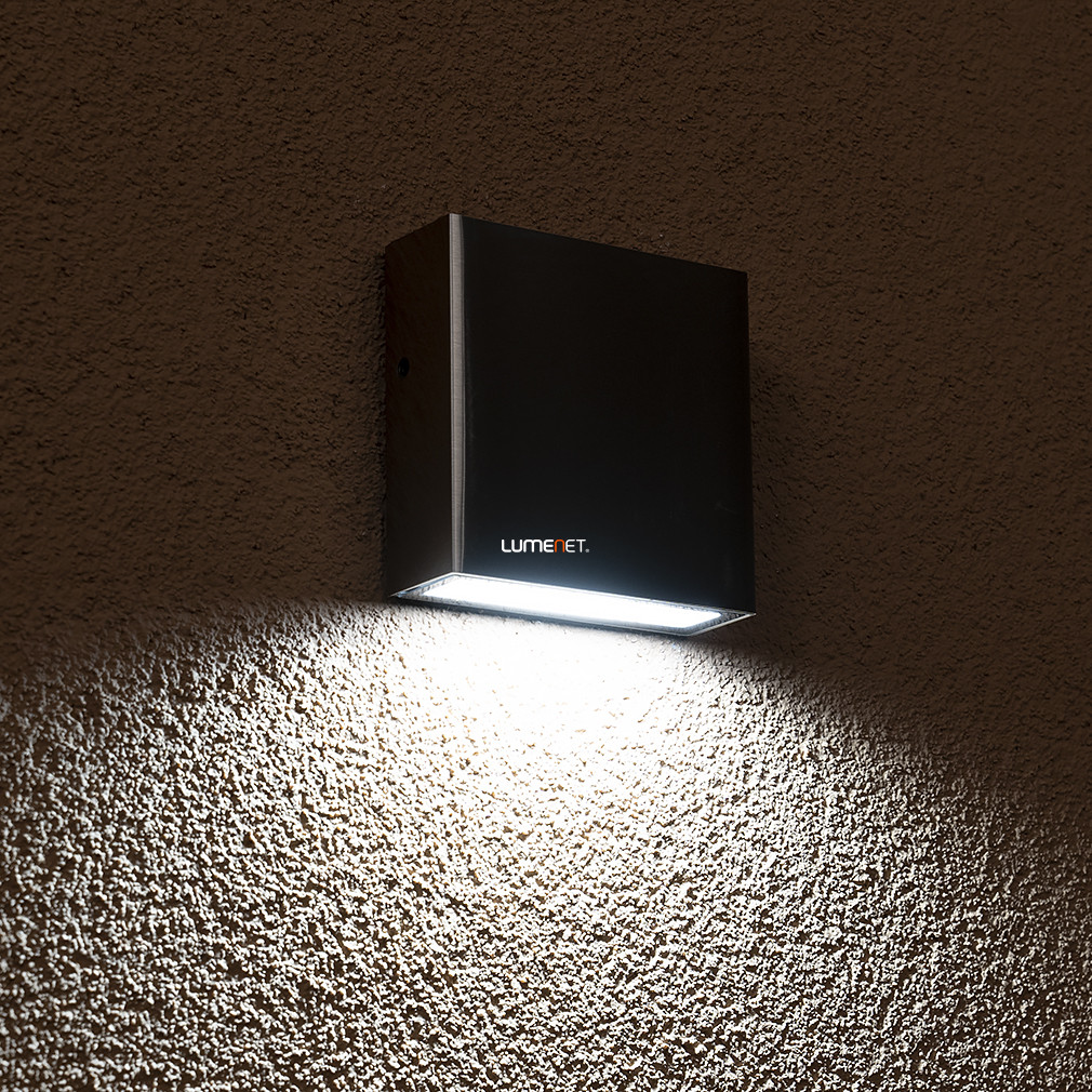 Kültéri fali LED lámpa 9,5 W, hidegfehér, ezüst - Gemini XF Lutec 5104004001