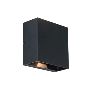   Kültéri le/fel világító fali LED lámpa 7,5 W, melegfehér, fekete - Gemini Beams Lutec 5104003012