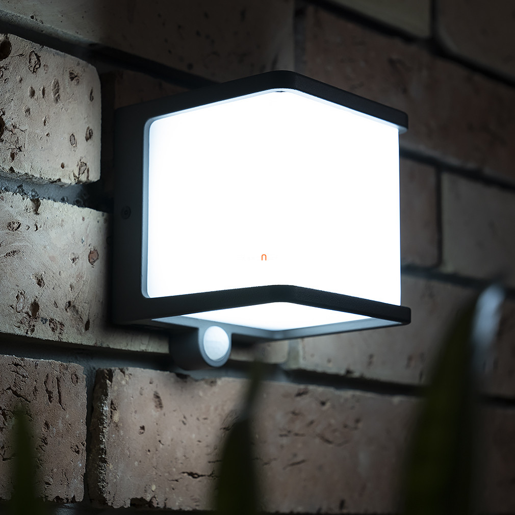 Lutec 6940101125 Doblo napelemes, fény és mozgásérzékelős kültéri fali LED lámpa IP54