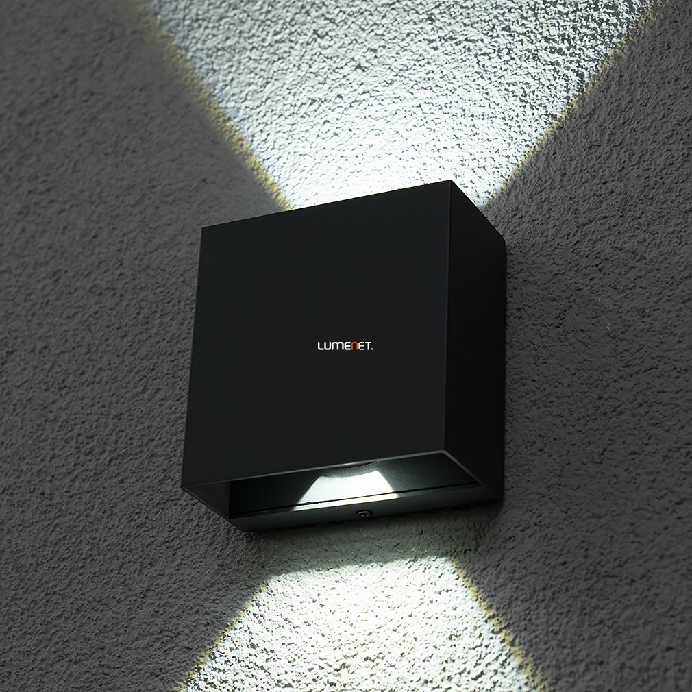 Kültéri le/fel világító fali LED lámpa 7,5 W, hidegfehér, antracit - Gemini Beams Lutec 5104005118