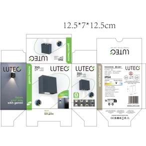   Kültéri le/fel világító fali LED lámpa 7,5 W, hidegfehér, antracit - Gemini Beams Lutec 5104005118