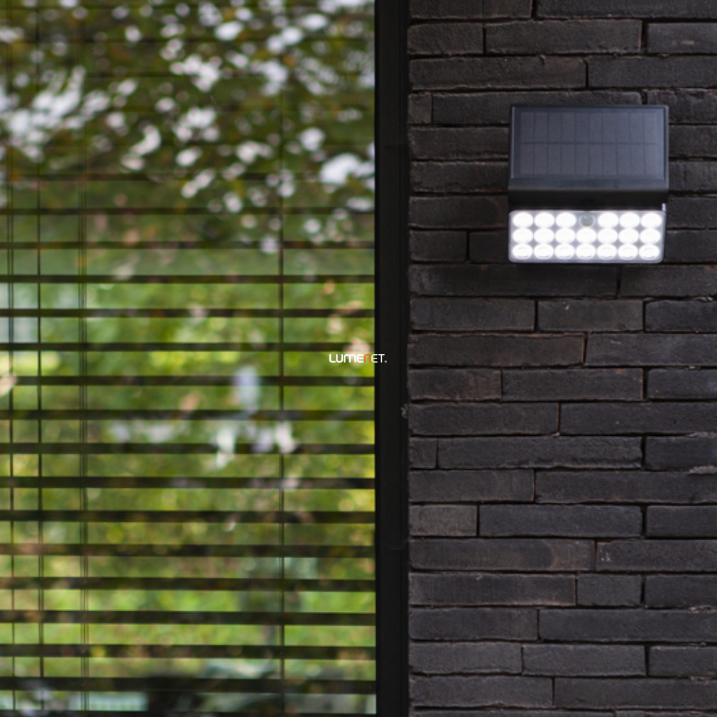 Connect Smart napelemes kültéri fali LED lámpa mozgásérzékelővel 8,5 W, hideg-melegfehér (Tuda)