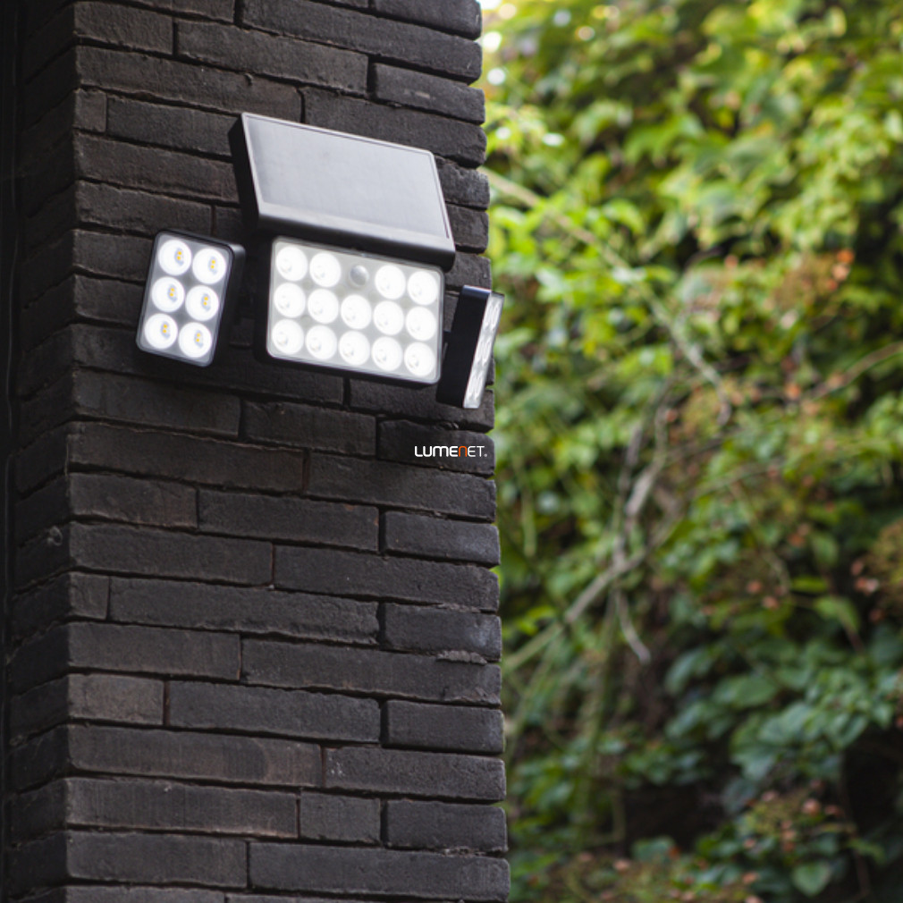 Connect Smart napelemes kültéri fali LED lámpa mozgásérzékelővel 13 W, hideg-melegfehér (Tuda)