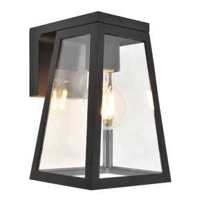 Kültéri napelemes fali lámpa, üveg - Fia Lutec 6990901012, 1xE27 foglalattal, 3,7 V, IP44, LED fényforrással