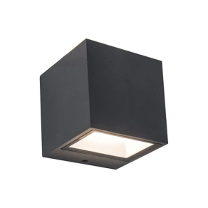   Kültéri le/fel világító fali kocka LED lámpa 9 W, hidegfehér, szürke színű - Gemini Lutec 5189114118