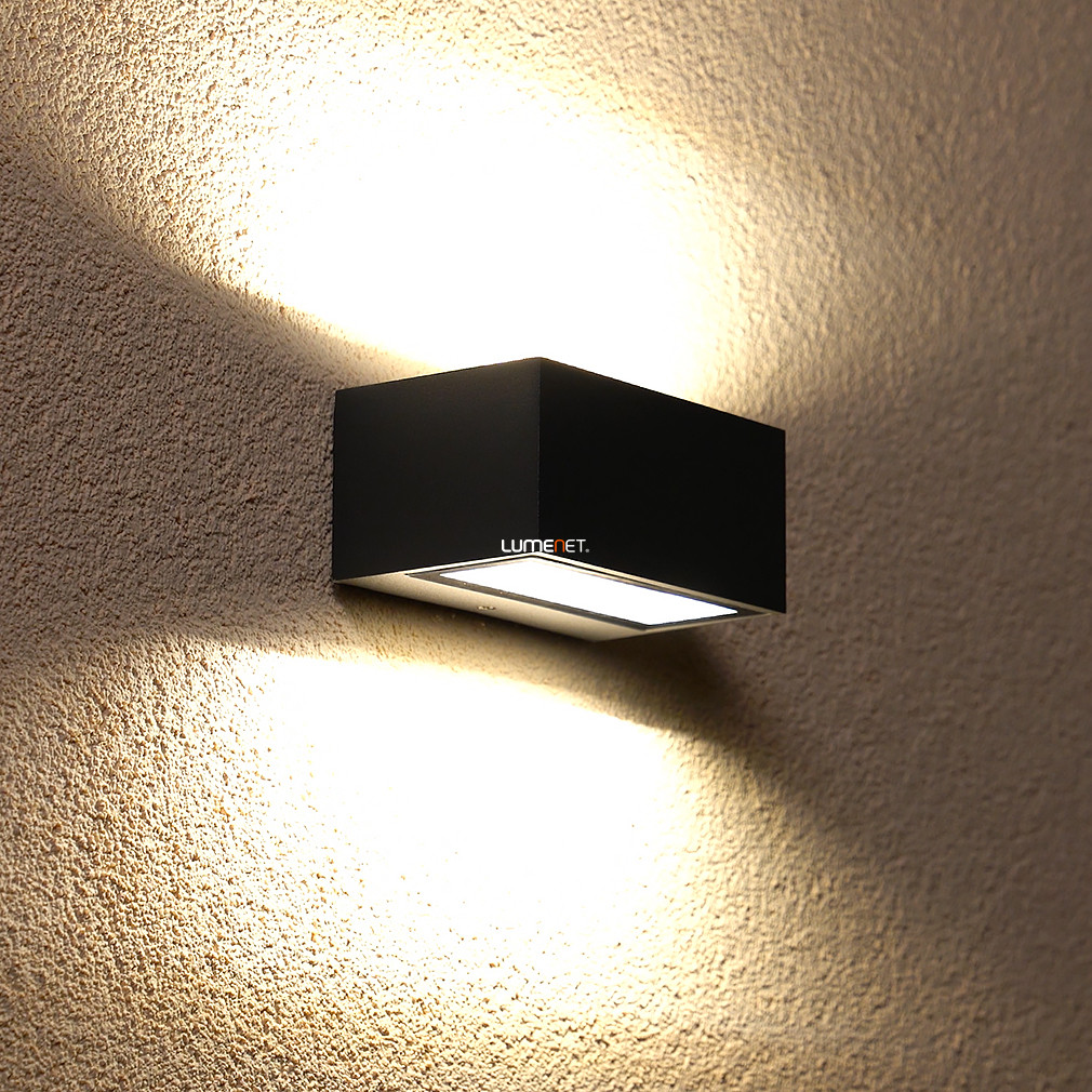 Kültéri le/fel világító fali LED lámpa 10,5 W, melegfehér, szürke színű - Gemini Lutec 5189113118