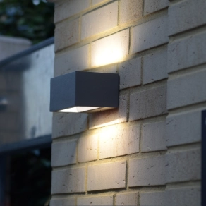 Kültéri le/fel világító fali LED lámpa 10,5 W, melegfehér, szürke színű - Gemini Lutec 5189113118