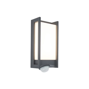  Mozgásérzékelős kültéri fali LED lámpa 13 W, melegfehér, szürke-opál - Qubo Lutec 5193002118