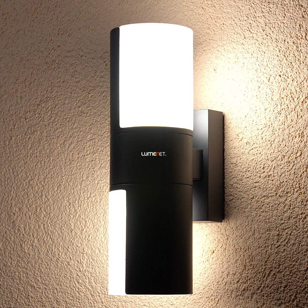 Venkovní nástěnná LED lampa 15 W, teplá bílá, šedá (Cyra)