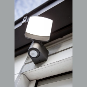 Mozgásérzékelős kültéri fali LED lámpa 12,5 W, hidegfehér, szürke-opál - Sunshine Lutec 7625701345