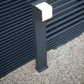 Kültéri LED állólámpa 12 W, melegfehér, 75 cm, antracit-opál - Cuba Lutec 7193802118