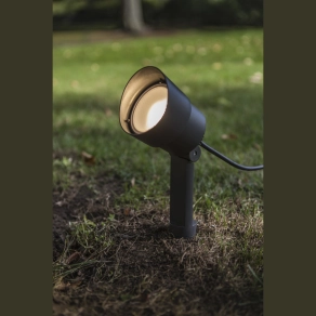 Kültéri talajba szúrható LED spot lámpa 5 W, melegfehér, szürke színű - Explorer Lutec 6609201118
