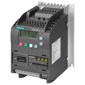   Siemens frekvenciaváltó 3F, 380-480V, 1,1kW, 3,1A, beépített C3 szűrővel, BOP panellel, - Sinamics V20 6SL3210-5BE21-1CV0