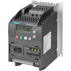   Siemens frekvenciaváltó 3F, 380-480V, 2,2kW, 5,6A, beépített C3 szűrővel, BOP panellel, - Sinamics V20 6SL3210-5BE22-2CV0