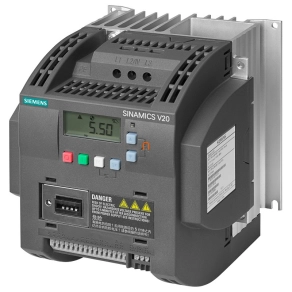   Siemens frekvenciaváltó 3F, 380-480V, 3,0kW, 7,3A, beépített C3 szűrővel, BOP panellel, - Sinamics V20 6SL3210-5BE23-0CV0