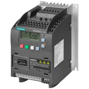   Siemens frekvenciaváltó 3F, 380-480V, 1,5kW, 4,1A, beépített szűrő nélkül, BOP panellel, - Sinamics V20 6SL3210-5BE21-5UV0