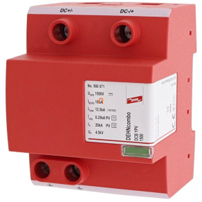   DEHNcombo YPV kombinált villámáram-levezető napelemes rendszerekhez 1200 V DC-ig 900070 DCB YPV 1200