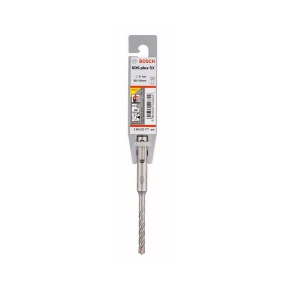 Bosch fúrószár SDS plus-5X fúrószár  6x50x110 (2608833777) Megmunkálható  anyagok: kő, beton