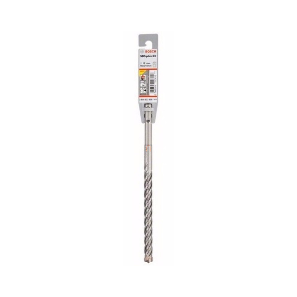 Bosch fúrószár SDS plus-5X fúrószár 12x150x210 (2608833808) Megmunkálható anyagok: kő, beton