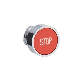 Schneider Electric Easy Harmony XB2 - ZB2BA434C - Nyomógomb fej, piros, jelölt STOP, fém, panelbe süllyesztett, 22mm, visszatérő