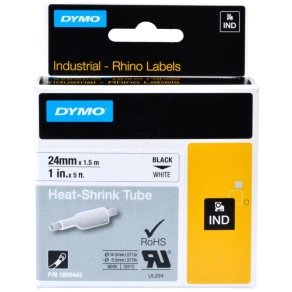   Dymo szalag 24mmx1,5m Zsugor (melegíthető) fehér 1805443 5,5mm-14,5mm