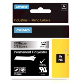   Dymo szalag  9mm x5,5m metal ID1 polyeszter  18760/18485  Rhino 5000-hez