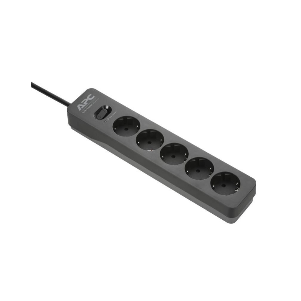 Schneider túlfeszültségvédő, fekete, 5 kimenet 5 V, 2,4 A, 2 port, port, USB-töltő, (PME5U2B-GR)
