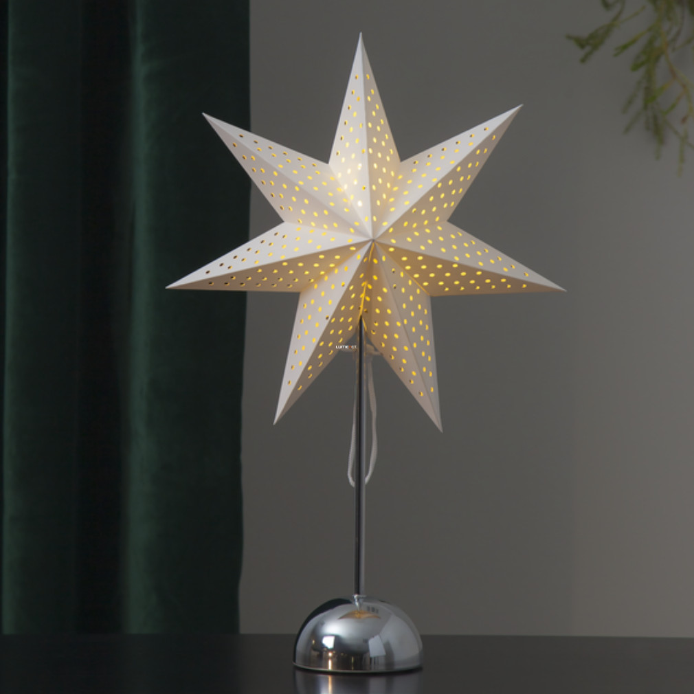 Karácsonyi asztali LED lámpa, csillag alakú-elem nélkül (Lottie)