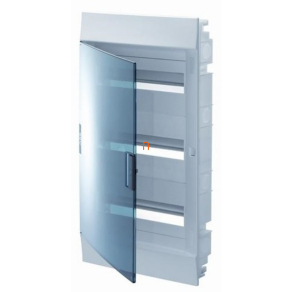   Kiselosztó süllyesztett 3soros, 36 modulos átlátszó ajtóval IP41 PE/N sínnel ABB Mistral41F 1SLM004101A1207