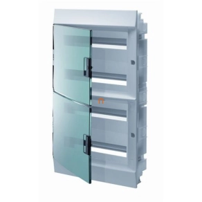   Kiselosztó süllyesztett 4soros, 18 modulos átlátszó ajtóval IP41 PE/N sínnel ABB Mistral41F 1SLM004101A1210