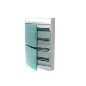   Kiselosztó falon kívüli 4/72 átlátszó ajtóval IP41 PE/N sínnel ABB Mistral41W 1SPE007717F1121