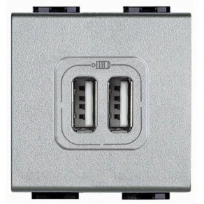 BTICINO NT4285C2 LL dupla USB töltő 150mA 5V DC tech