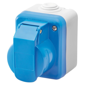   Gewiss Háztartási dugalj kék falon kívüli 230V 16A 2P+F IP44 GW26222