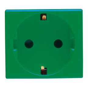 Gewiss GW20283 dugalj betét zöld 2+F 16A 2modul
