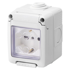   Gewiss 2P+F 16A földelt csatlakozóaljzat vízmentes tokban IP55 GW27842