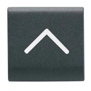   Chorus matt fekete Cserélhető gomb, vertikális nyíl 22x22mm GW12545 Gewiss
