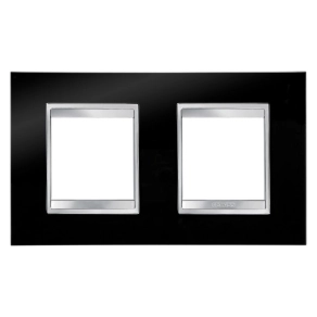   Chorus LUX tinta fekete 2-es vízszintes keret (2+2 modul) GW16223TN Gewiss