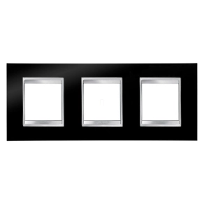   Chorus LUX tinta fekete 3-as vízszintes keret (2+2+2 modul) GW16226TN Gewiss