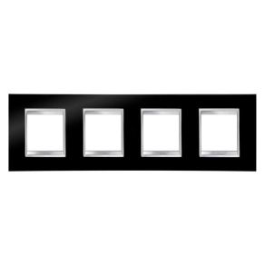   Chorus LUX tinta fekete 4-es vízszintes keret (2+2+2+2 modul) GW16228TN Gewiss