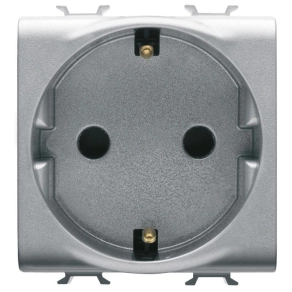   Gewiss Chorus titánium 2P+F GYV csatlakozóaljzat, 2 modulos GW14241