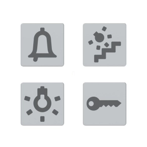   Gewiss Dahlia Szimbólum készlet (csengő, lépcsőház, világítás, kulcs) GW35986