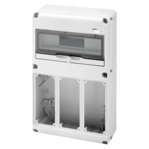  GW Kombinált ipari elosztódoboz fk. 14 mod. 3x sima előlappal   IP65 GW68010N