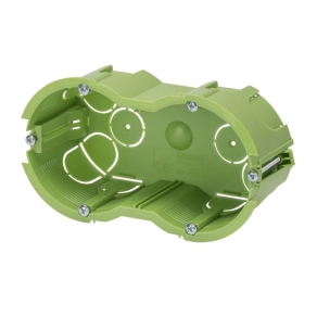   Gewiss Gipszkarton doboz 2-es, 45mm mély, zöld (2+2mod.) GW24282PM