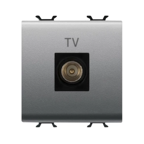   Chorus titánium TV aljzat, végzáró, 2 modulos GW14367 Gewiss
