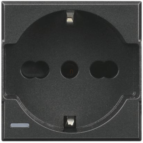 BTICINO Axolute HS4140/16  2P+F 2 modulos fekete 16A