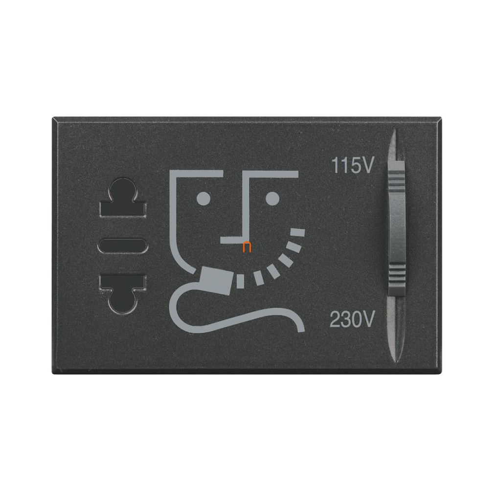 Axolute HS4177 borotva aljzat 3 modulos, fekete
