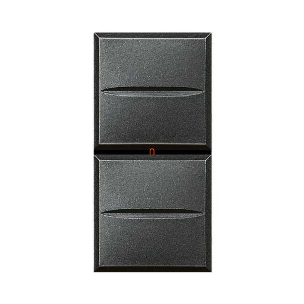 BTICINO HS4036 Axolute dupla nyomógomb 1 pólusú, 1 mod., fekete