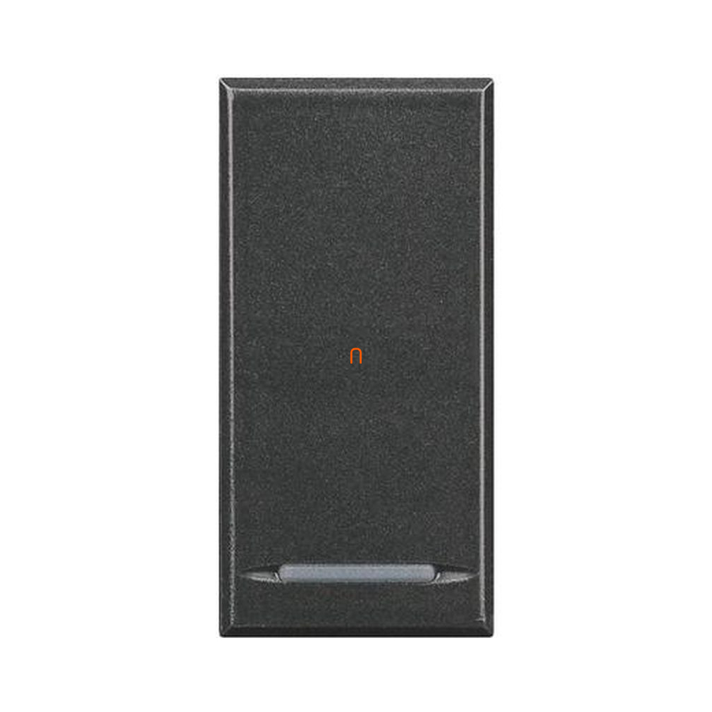 BTICINO Axolute 102 kapcsoló, 1 modul, fekete HS4053