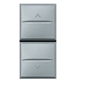   BTICINO Axolute dupla nyomógomb 1 mod, szürke, reteszelt HC4037